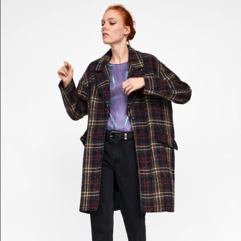ZARA Tartan medium office style …#Cybermondaysale